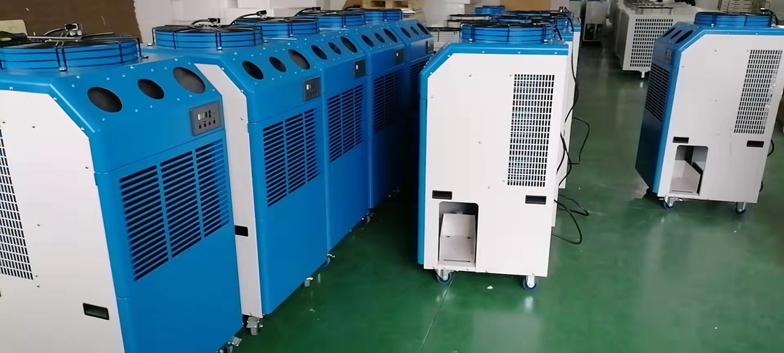 6.5KW تهویه مطبوع با خنک کننده نقطه ای ، خنک کننده هوا قابل حمل با جریان بالا R410A بدون نصب